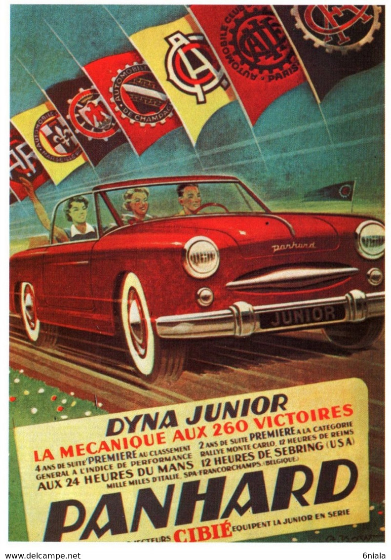 12460  PANHARD  DYNA JUNIOR   VOITURE Automobile Française N° 36  éditions Centenaire .  (Recto-verso) - Turismo