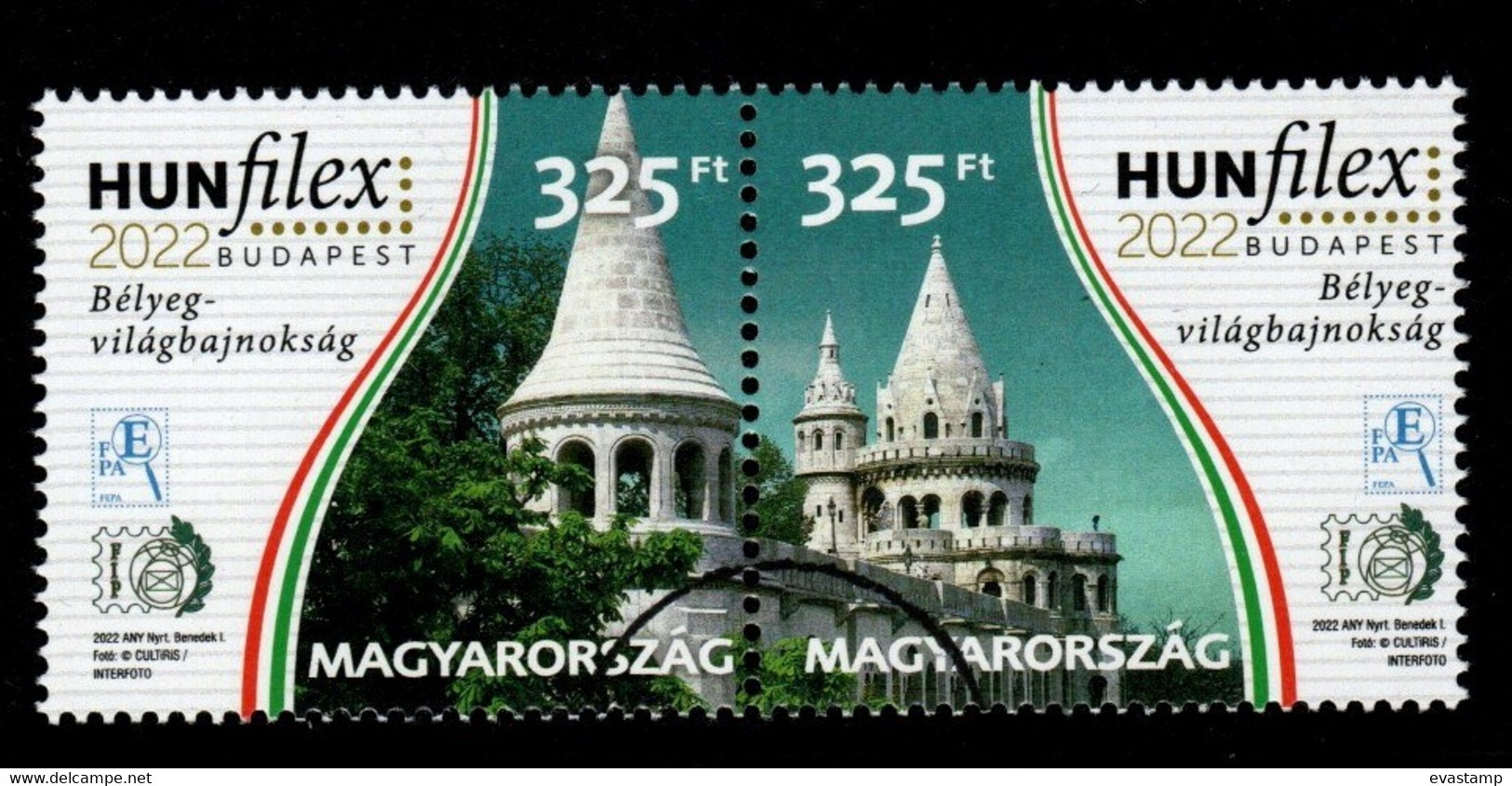 HUNGARY - 2022. SPECIMEN Pair Of Stamps -  HUNFILEX 2022 Budapest Stamp World Championship / Fishermen’s Bastion  MNH!!! - Ensayos & Reimpresiones