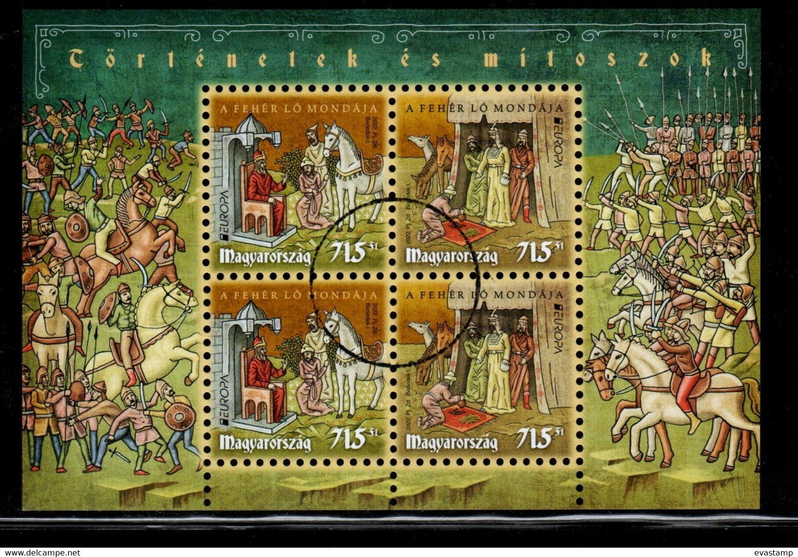 HUNGARY - 2022.SPECIMEN S/S - EUROPA 2022 : Stories And Myths / The Legend Of The White Horse MNH!! - Proeven & Herdrukken