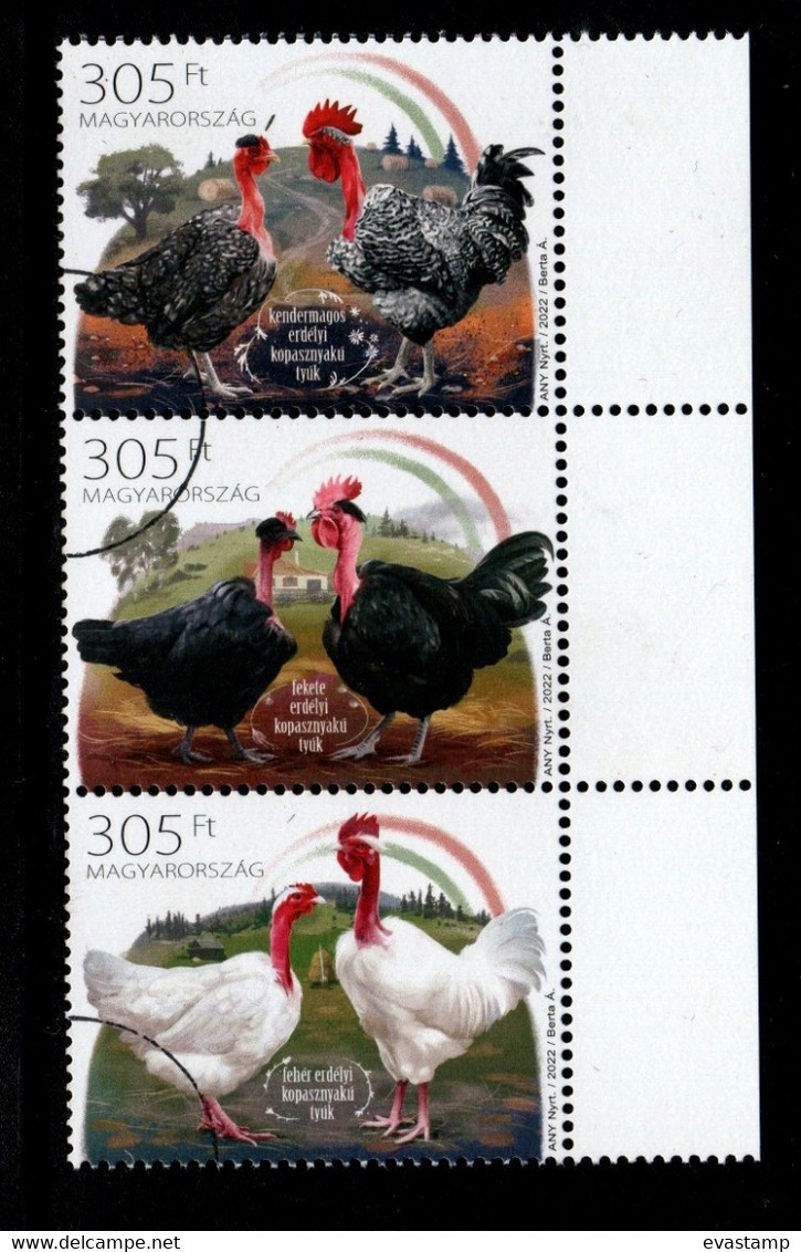 HUNGARY - 2022. SPECIMEN Native Hungarian Poultry Breeds / Birds  MNH!! - Probe- Und Nachdrucke