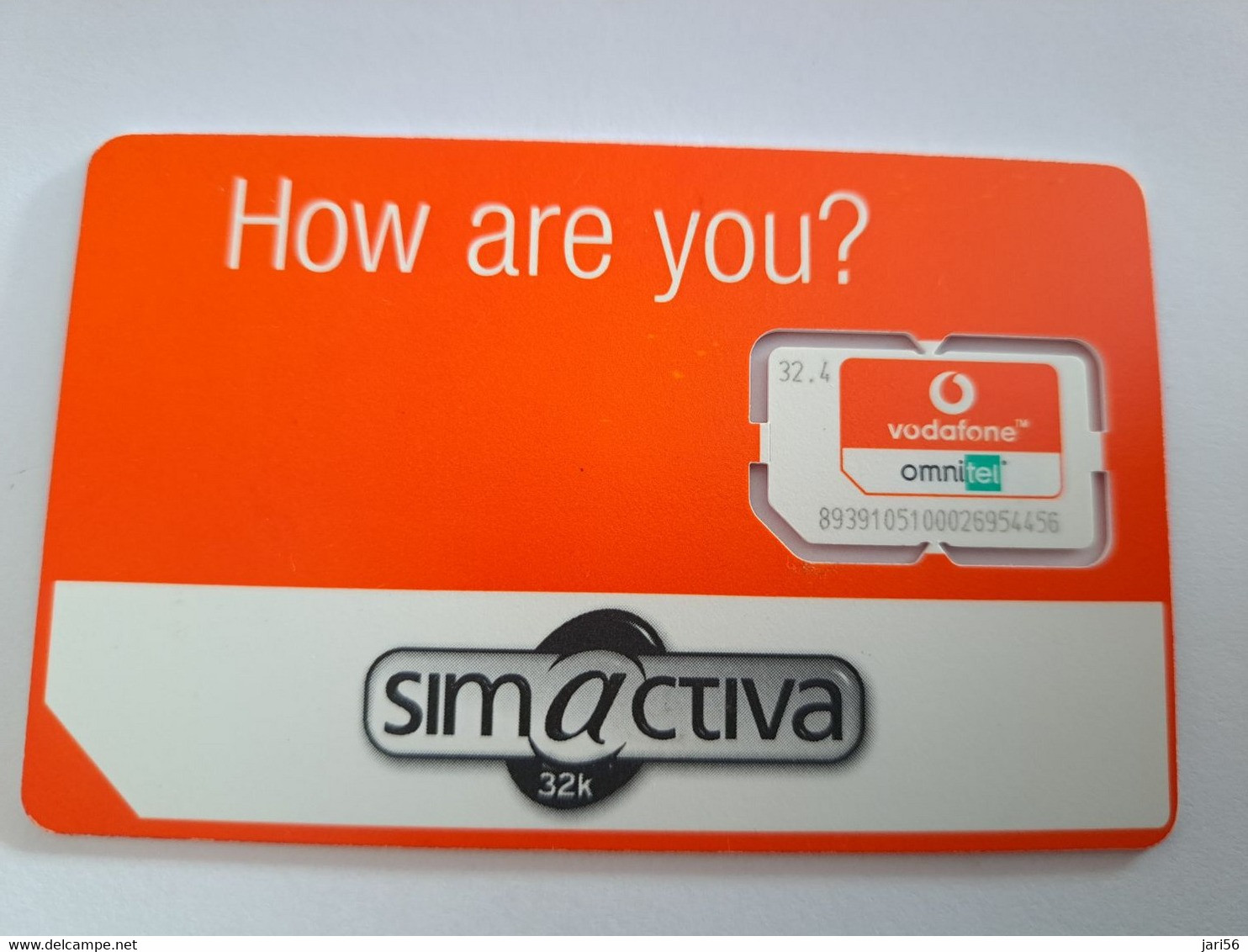 ITALIA  / GSM SIM CARD / VODAFONE / OMNITEL  SIM ACTIVA      MINT    ** 10610** - Öff. Diverse TK