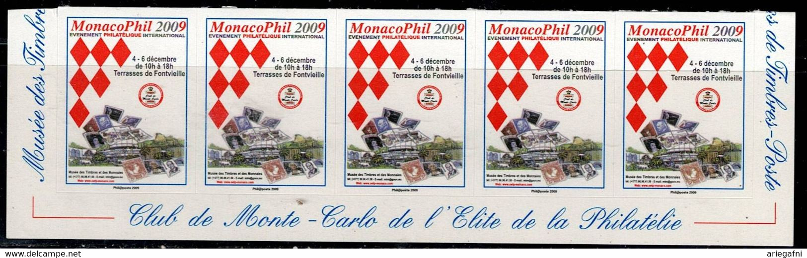 MONACO 2009 INTERNATIONAL STAMP EXHIBITION MONACOPHIL 2009 BOOKLET MI No 2924 MNH VF!! - Markenheftchen