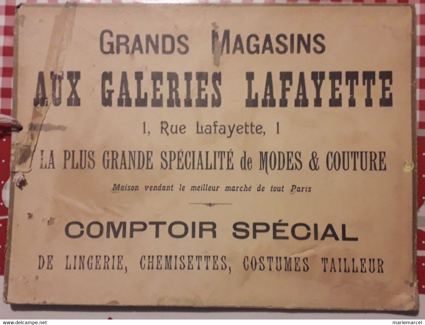 AUX GALERIES LAFAYETTE. 1 RUE LAFAYETTE . CHAUSSEE D'ANTIN. 1900. - Big : ...-1900