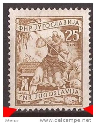 1951-52 X  583 A I   JUGOSLAVIJA DEFINITIVE ECONOMY WIRTSCHAFT  - WITHOUT ENGRAVERS NEVER HINGED - Ongetande, Proeven & Plaatfouten