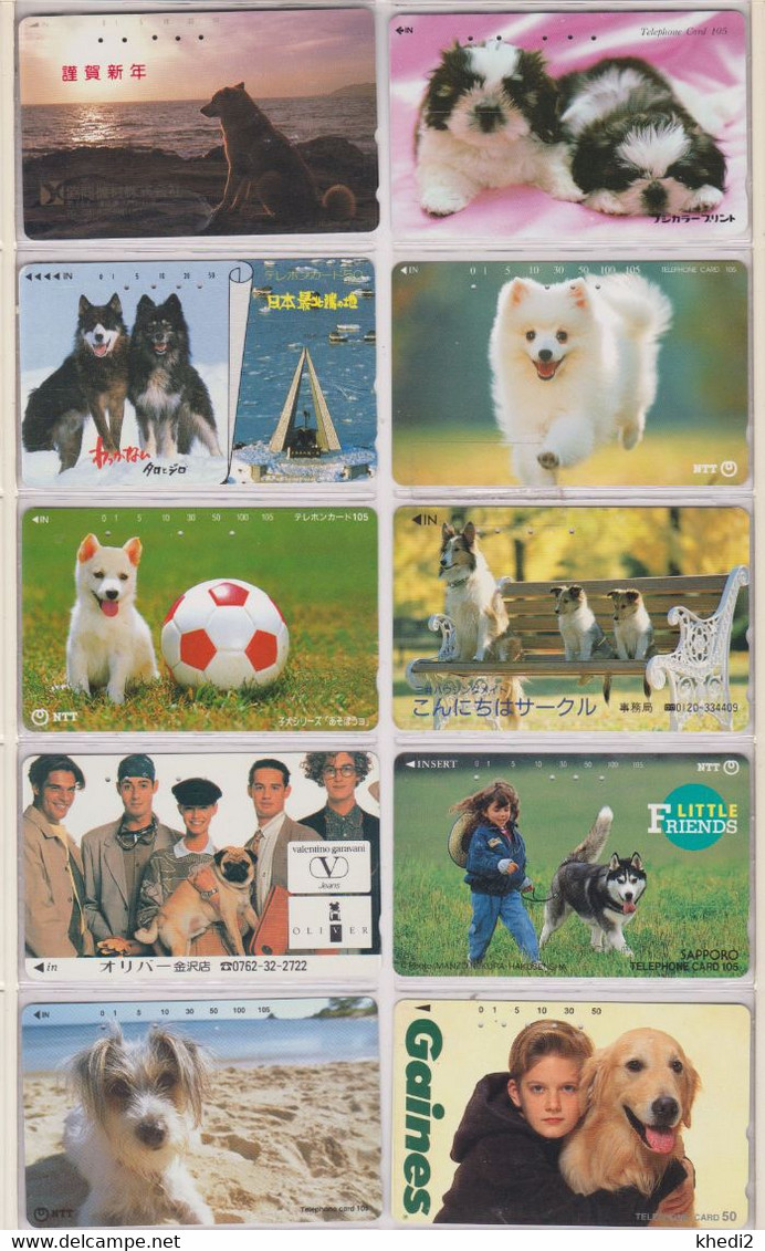 LOT De 50 Télécartes JAPON DIFFERENTES - ANIMAL - CHIEN - DOG DIFFERENT JAPAN Phonecards -  1 - Giappone