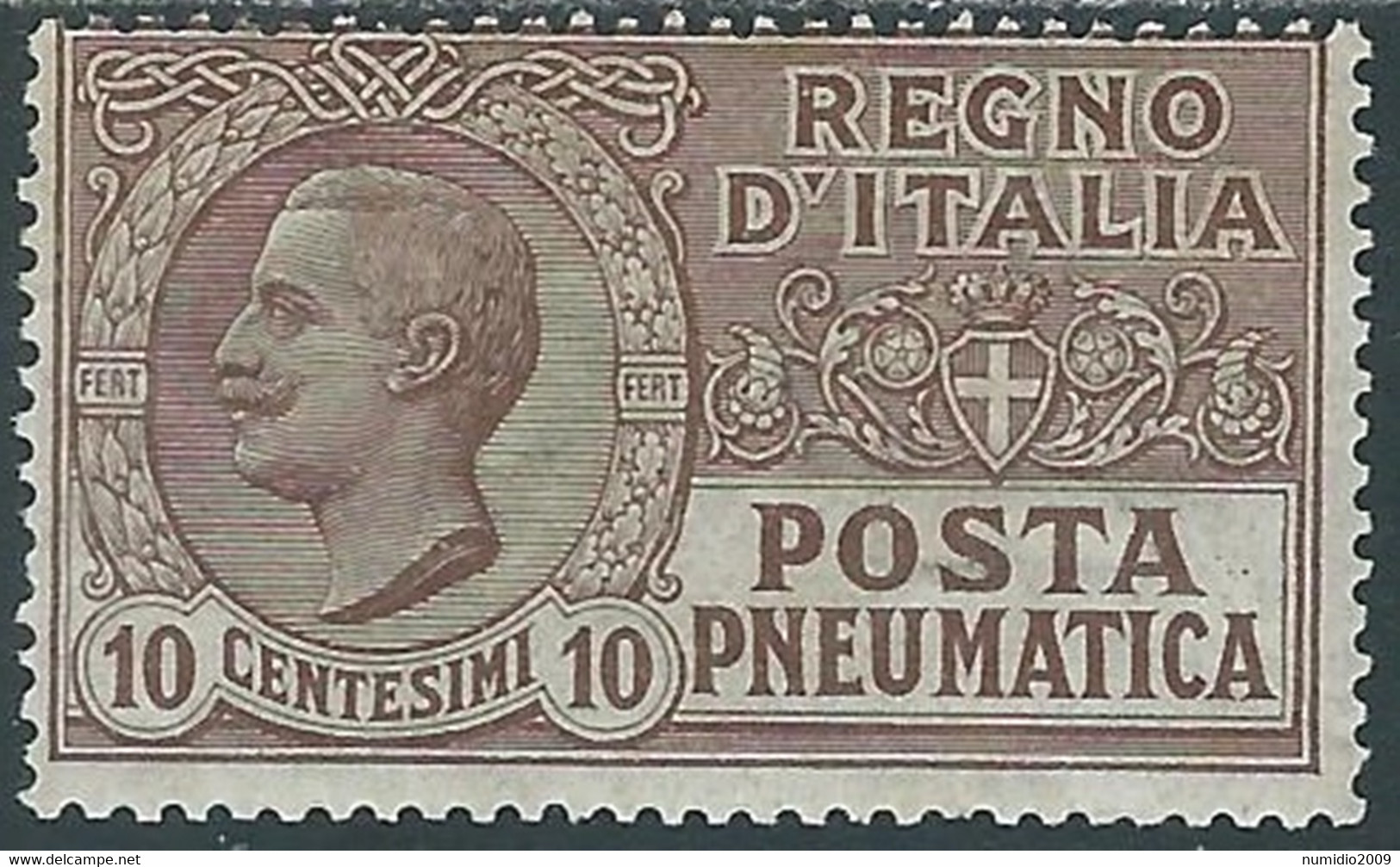 1913-23 REGNO POSTA PNEUMATICA 10 CENT MH * - RF39-4 - Pneumatic Mail