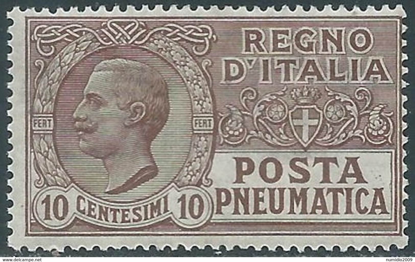 1913-23 REGNO POSTA PNEUMATICA 10 CENT MNH ** - RF39-2 - Posta Pneumatica