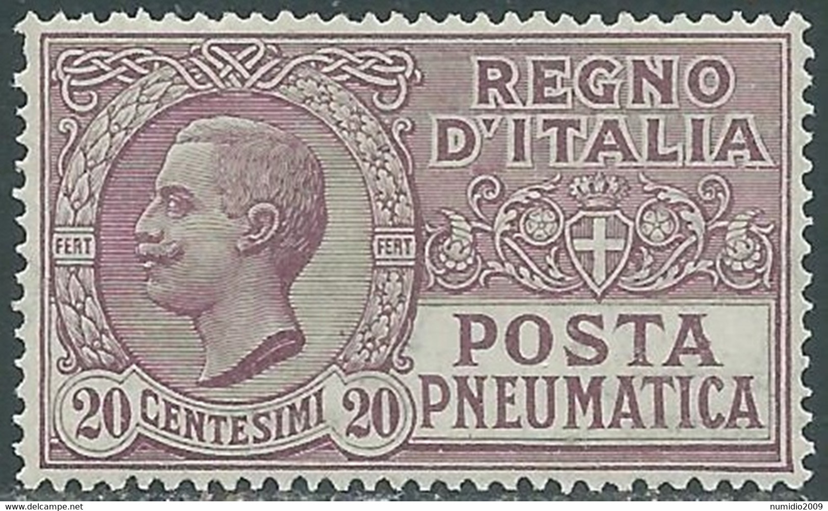 1925 REGNO POSTA PNEUMATICA 20 CENT LUSSO MNH ** - RF39-4 - Pneumatic Mail