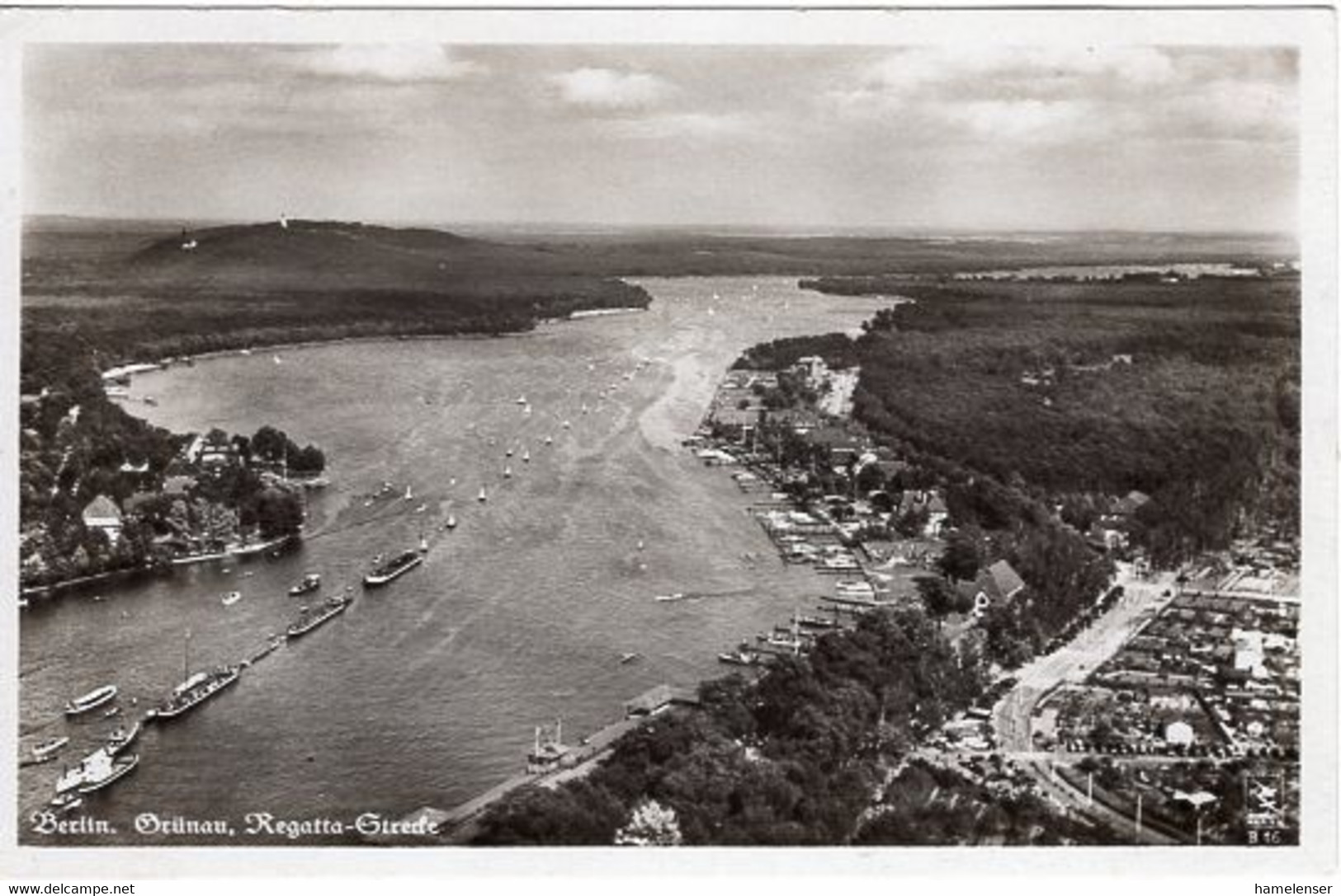 54193 - Deutsches Reich - 1936 - AnsKte "Berlin, Gruenau, Regatta-Strecke", Ungebraucht - Olympic Games