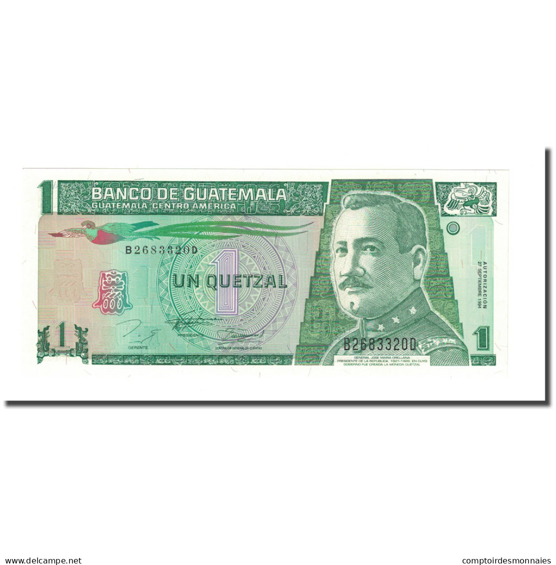 Billet, Guatemala, 1 Quetzal, 1988, 1988-01-06, KM:87b, NEUF - Guatemala