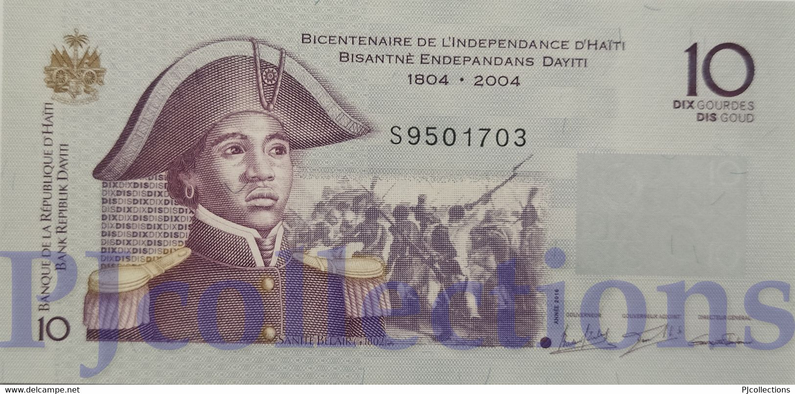 HAITI 10 GOURDES 2016 PICK 272h UNC - Haïti