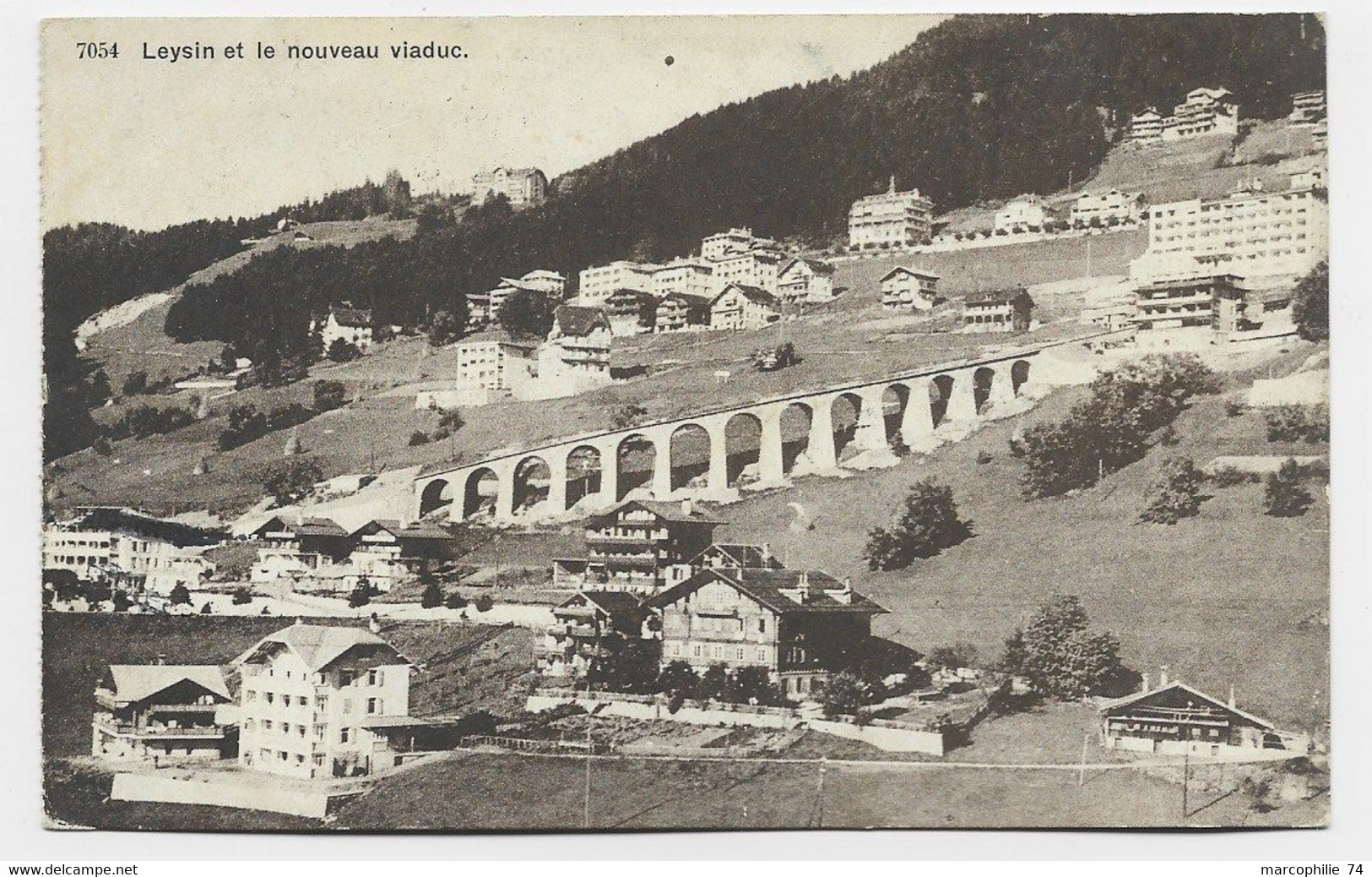 HELVETIA SUISSE INTERNEMENT DES PRISONNIERS DE GUERRE LEYSIN SUISSE 1916 SUR CARTE - Oblitérations