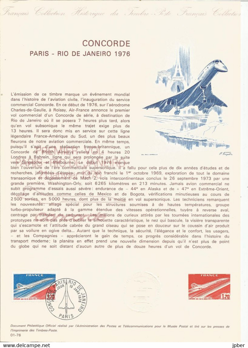 France - Documents Officiels - Année 1976 Complète - 47 Pages Papier Vélin - Documents De La Poste