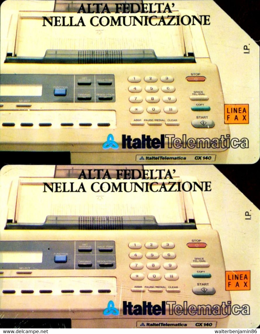 G 96 C&C 2175 2 SCHEDE ITALTEL FAX VARIANTE COLORE E PUNTO NERO SU 5.000 L. LATO A - [3] Erreurs & Variétées