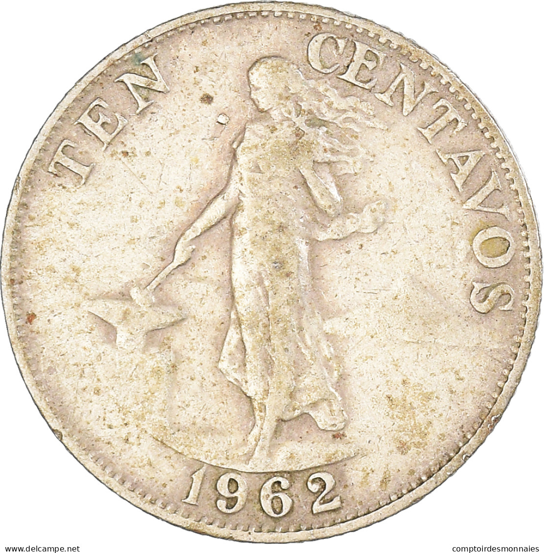 Monnaie, Philippines, 10 Centavos, 1962 - Philippines