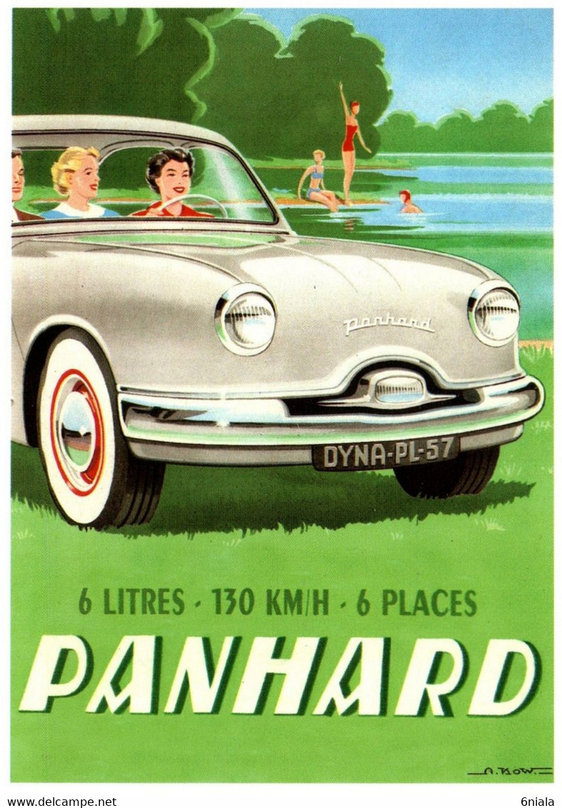 12461 PANHARD  DYNA PL 57   VOITURE Automobile Française N° 42  éditions Centenaire .  (Recto-verso) - Turismo