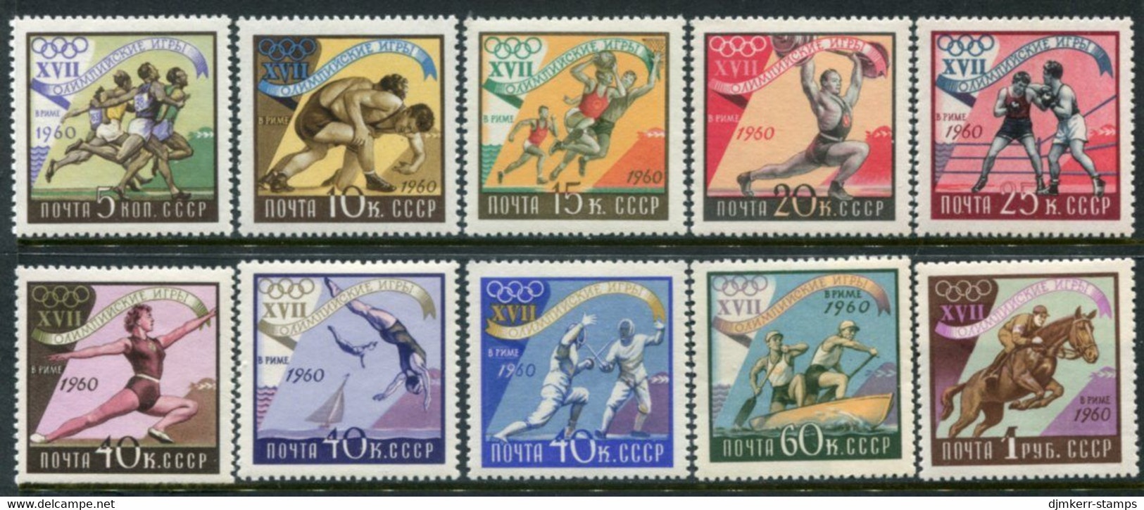 SOVIET UNION 1960  Olympic Games, Rome MNH / **.  Michel 2369-78 - Neufs