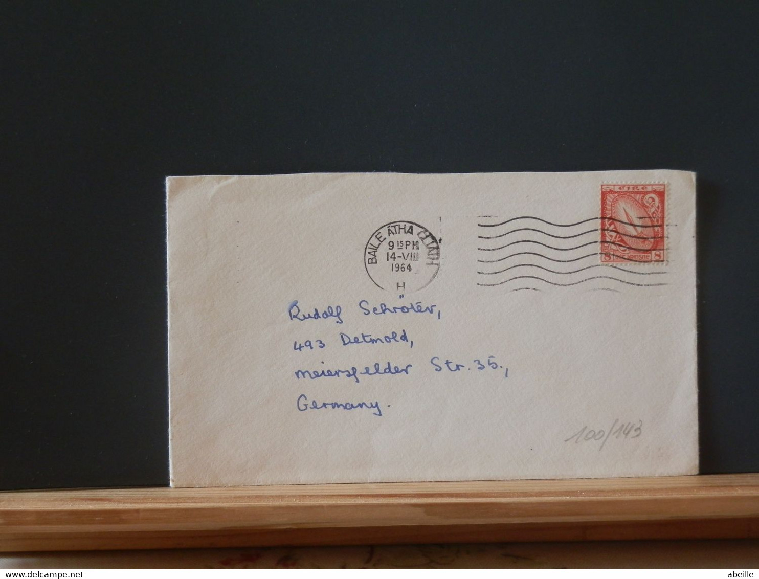 100/143 LETTRE  EIRE 1964 TO GERMANY - Storia Postale