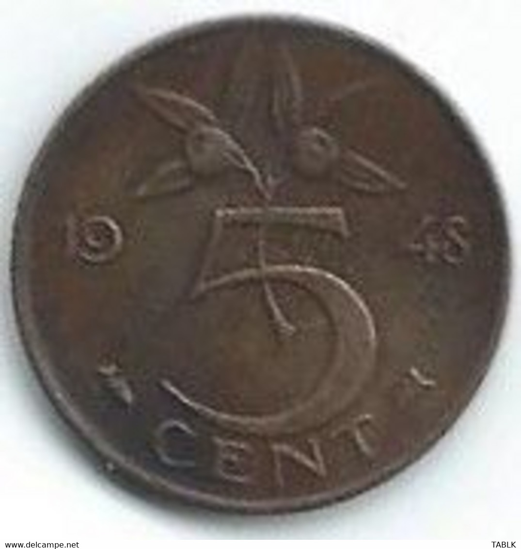 M361 - NEDERLAND - PAYS BAS - 5 CENT 1943 - WILHELMINA - 5 Centavos