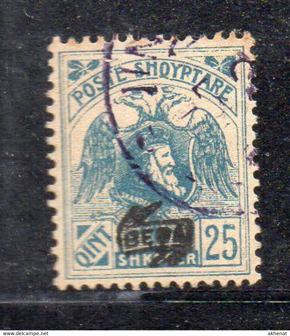 SS3091 - ALBANIA 1921 , 25 Q Bleu N. 117 Usato. - Albania