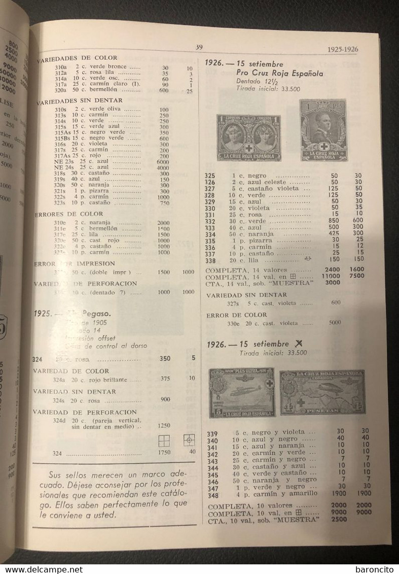 CATALOGO UNIFICADO Y ESPECIALIZADO DE ESPAÑA Y DEPENDENCIAS POSTALES 1966 - España