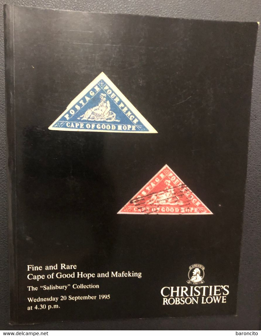 CATALOGO D'ASTA CHRISTIE'S - FINE AND RARE CAPE OF GOOD HOPE AND MAFEKING. SEPT. 1995 - Catalogues For Auction Houses