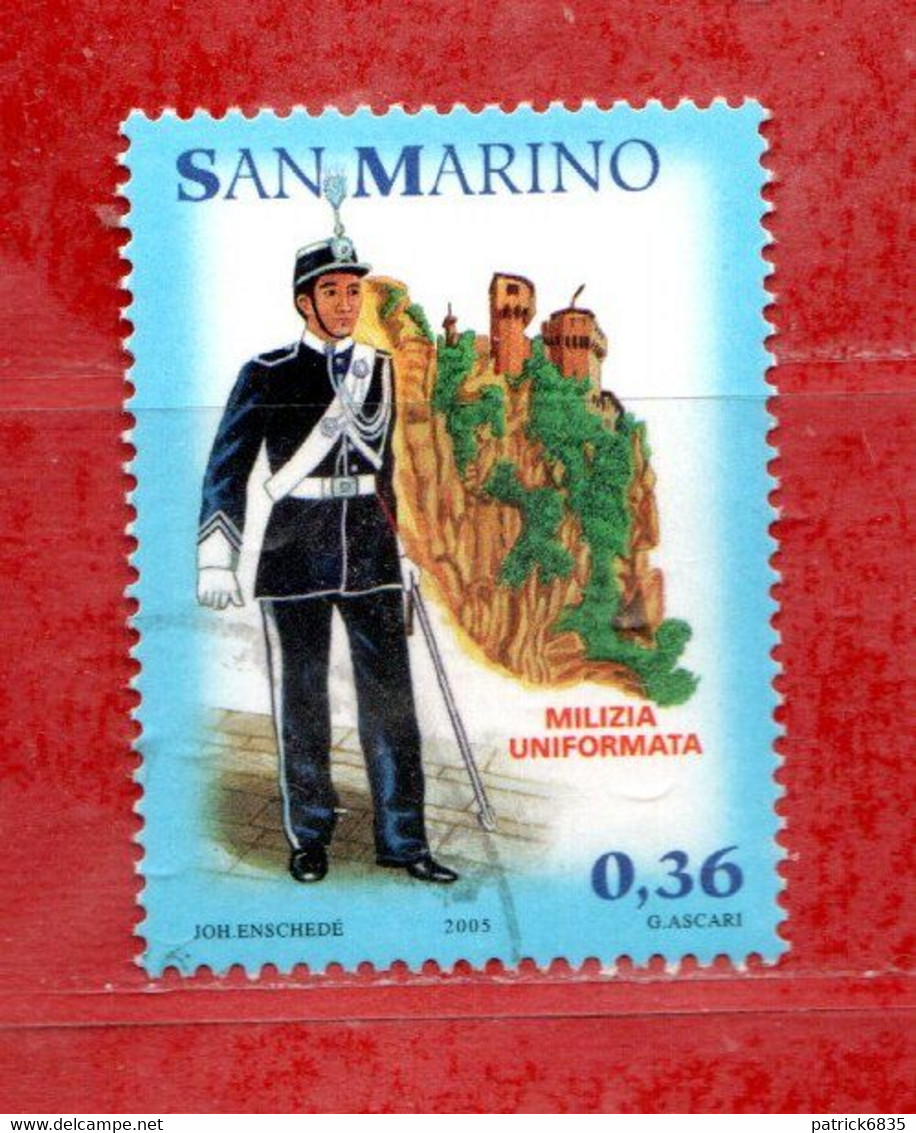 S.Marino ° - 2005 -  MILIZIA UNIFORMATA. € 0,36. Unif. 2041 - Usati