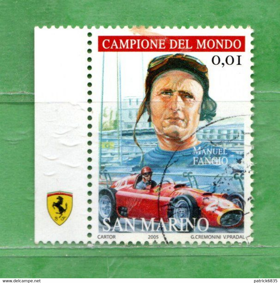 S.Marino ° 2005 - OMAGGIO Alla FERRARI. MichaeI Schumacher. € 0,01.  Unif. 2025. - Usados