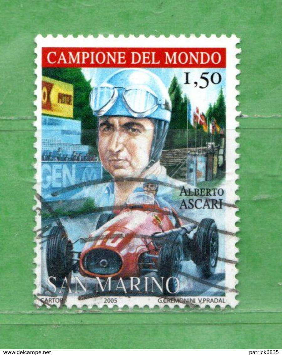 S.Marino °2005 - OMAGGIO Alla FERRARI. ALBERTO ASCARI. € 1,50 Unif. 2030 - Oblitérés