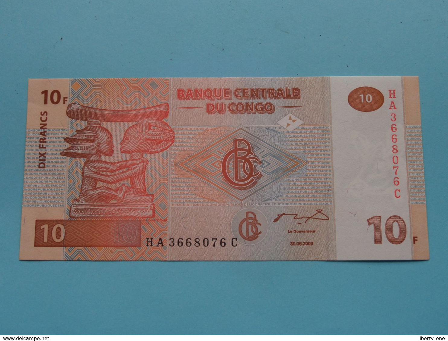 10 ( Dix ) Francs ( HA3668076C ) 2003 > Banque Centrale Du CONGO ( For Grade, Please See Photo ) UNC ! - Repubblica Del Congo (Congo-Brazzaville)