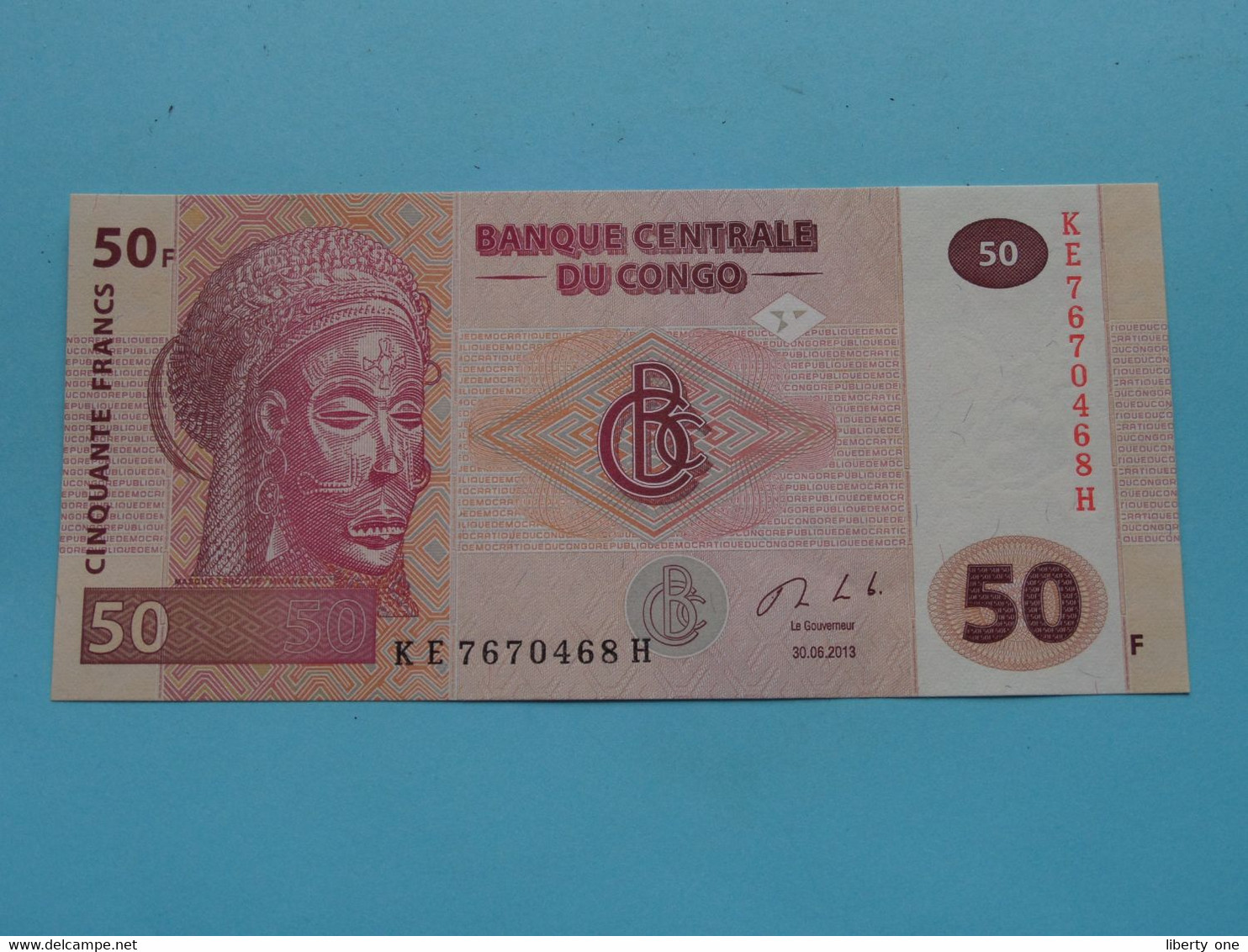 50 ( Cinquante ) Francs ( KE7670468H ) 2013 > Banque Centrale Du CONGO ( For Grade, Please See Photo ) UNC ! - Republiek Congo (Congo-Brazzaville)