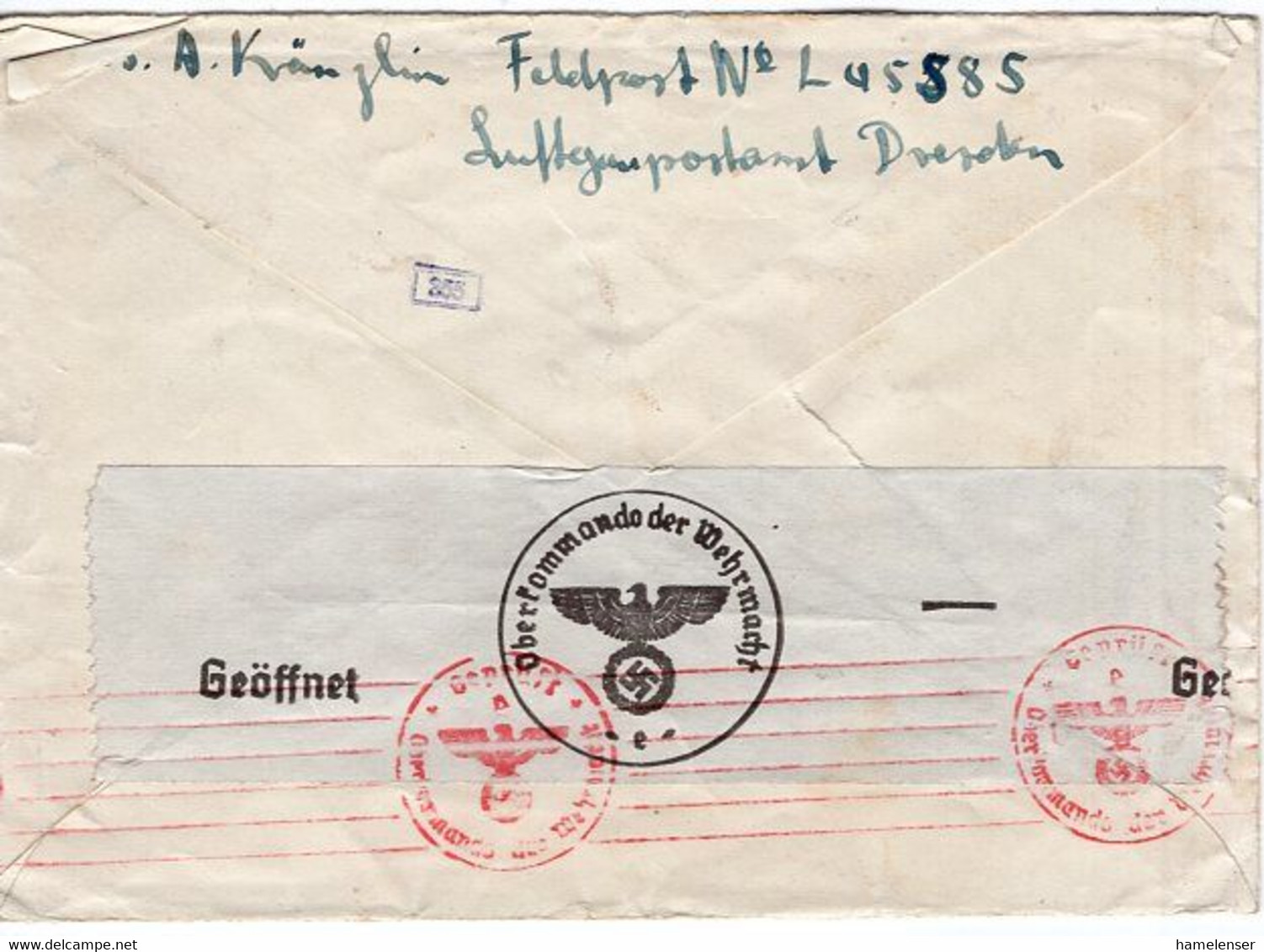 54278 - Deutsches Reich - 1941 - 25Pfg Messe MiF A LpBf M Dt Zensur Von Fp#L45585 (30.8.41) LEIPZIG -> Schweiz - Sonstige & Ohne Zuordnung