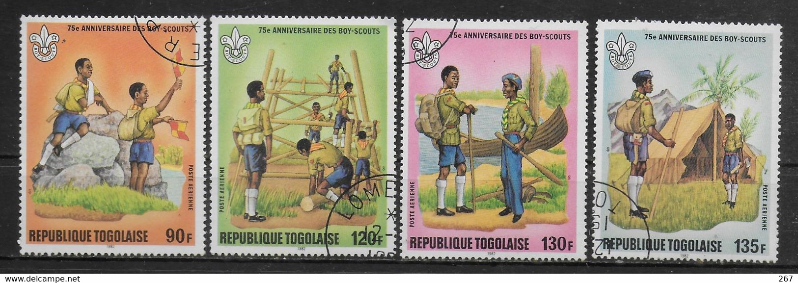 TOGO     PA 467/70 Oblitere Scoutisme - Oblitérés