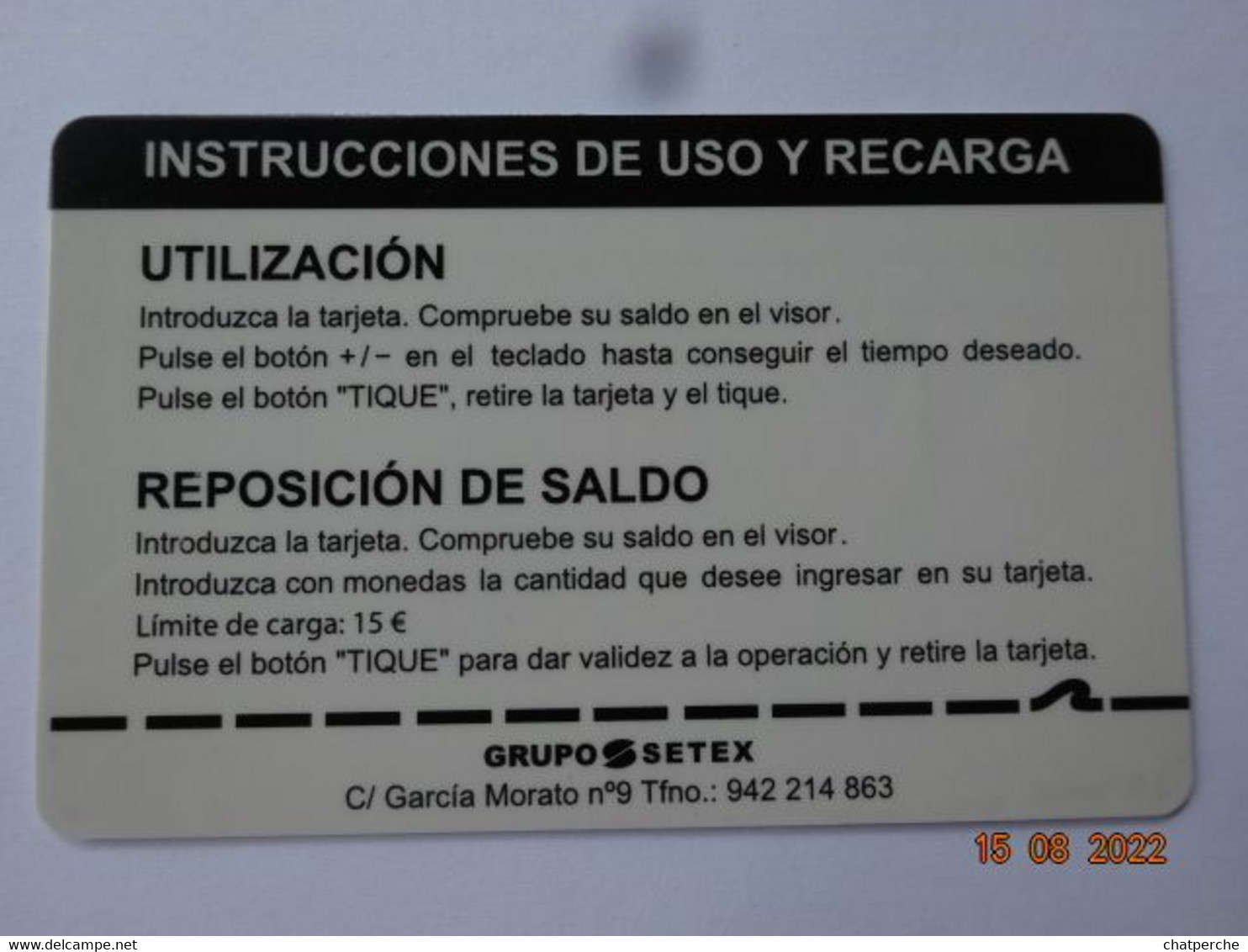 CARTE A PUCE PARKING SMARTCARD SMART CARD TARJETTA CARTE STATIONNEMENT  ESPAGNE ESPANA O.L.A - Otros & Sin Clasificación