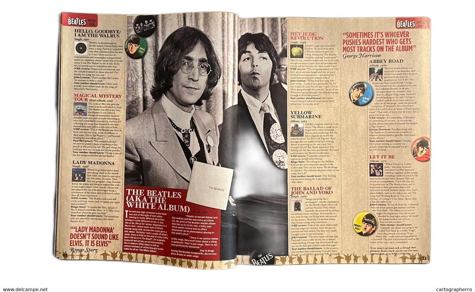 Beatles anniversary issue NME magazine 31 December 2011 Special collector`s edition Liam Gallagher poster included