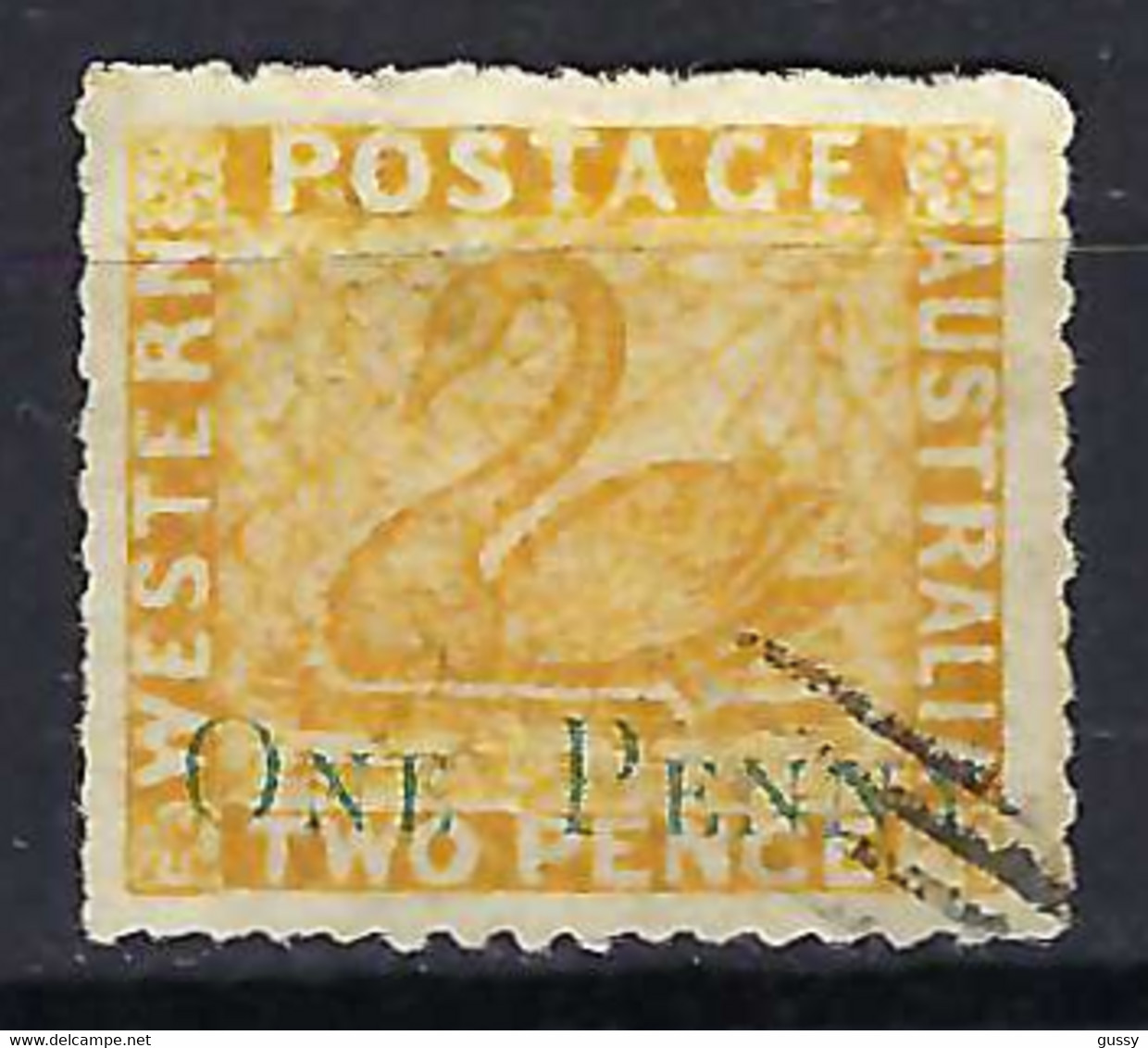 AUSTRALIE Occidentale Ca.1875: Le Y&T 26, Obl. "chiffres" Légère, Authenticité Douteuse - Used Stamps