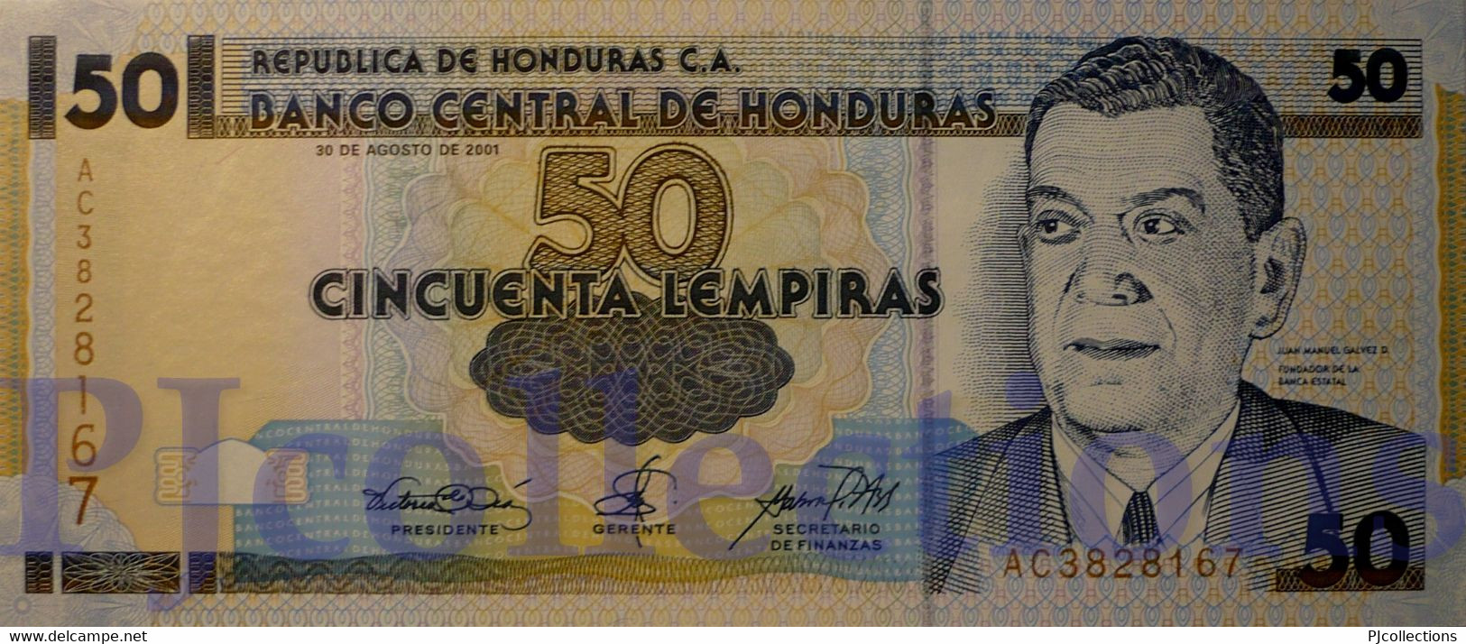 HONDURAS 50 LEMPIRAS 2001 PICK 88a UNC - Honduras