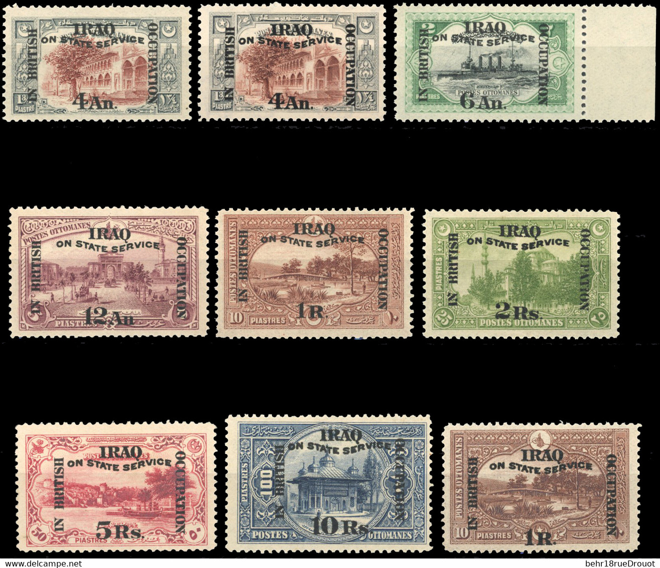 ** SG#O27/O32 -- Official Stamps. 7 Values. SG#O24 X 2. SUP. - Iraq
