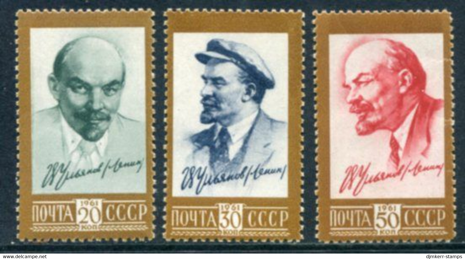 SOVIET UNION 1961 Lenin Portraits MNH / **.  Michel 2484-86 - Unused Stamps