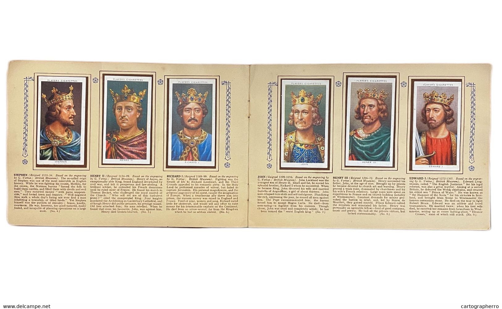 Players Cigarette Cards Kings and Queens of England complete album 1935