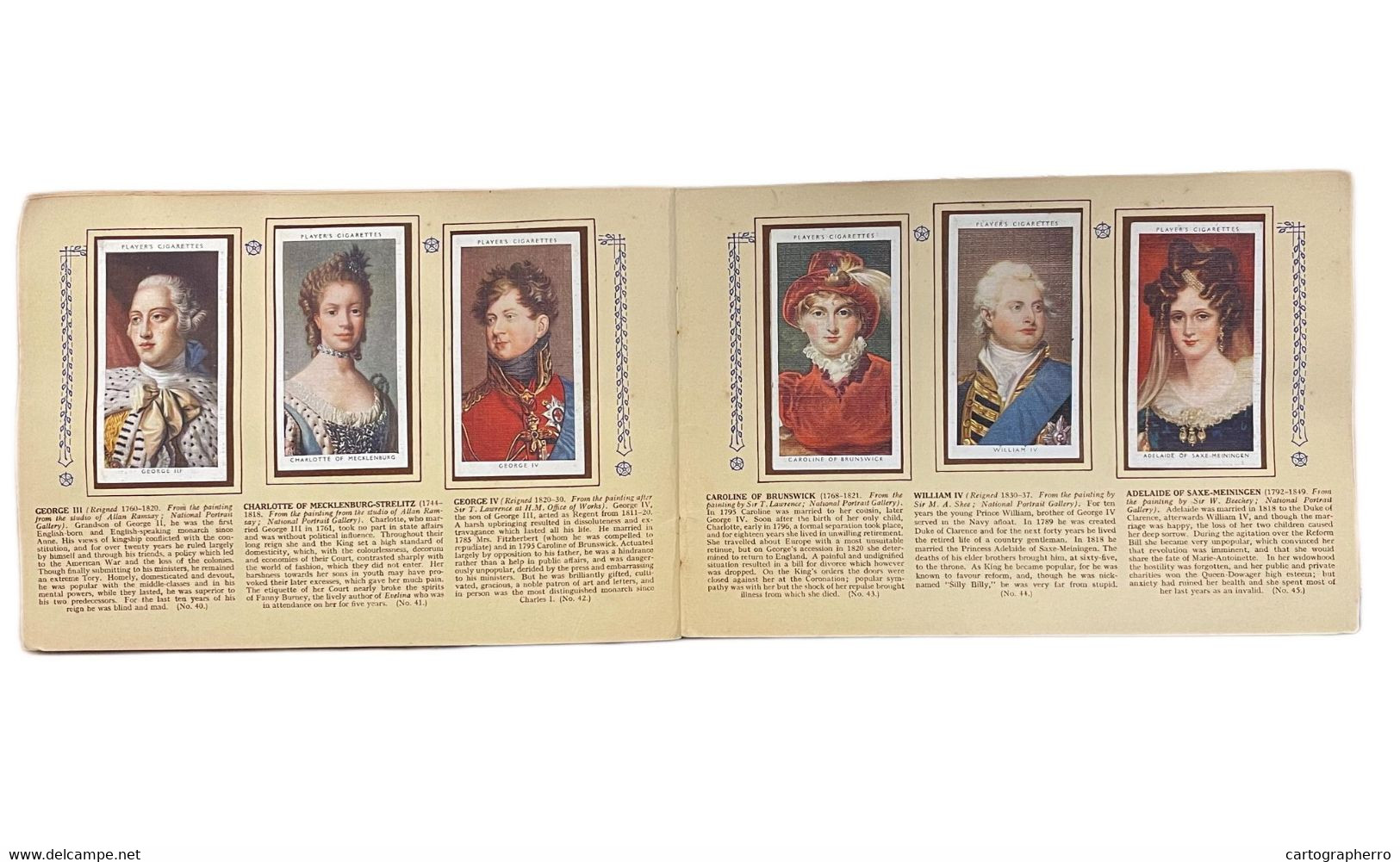 Players Cigarette Cards Kings and Queens of England complete album 1935