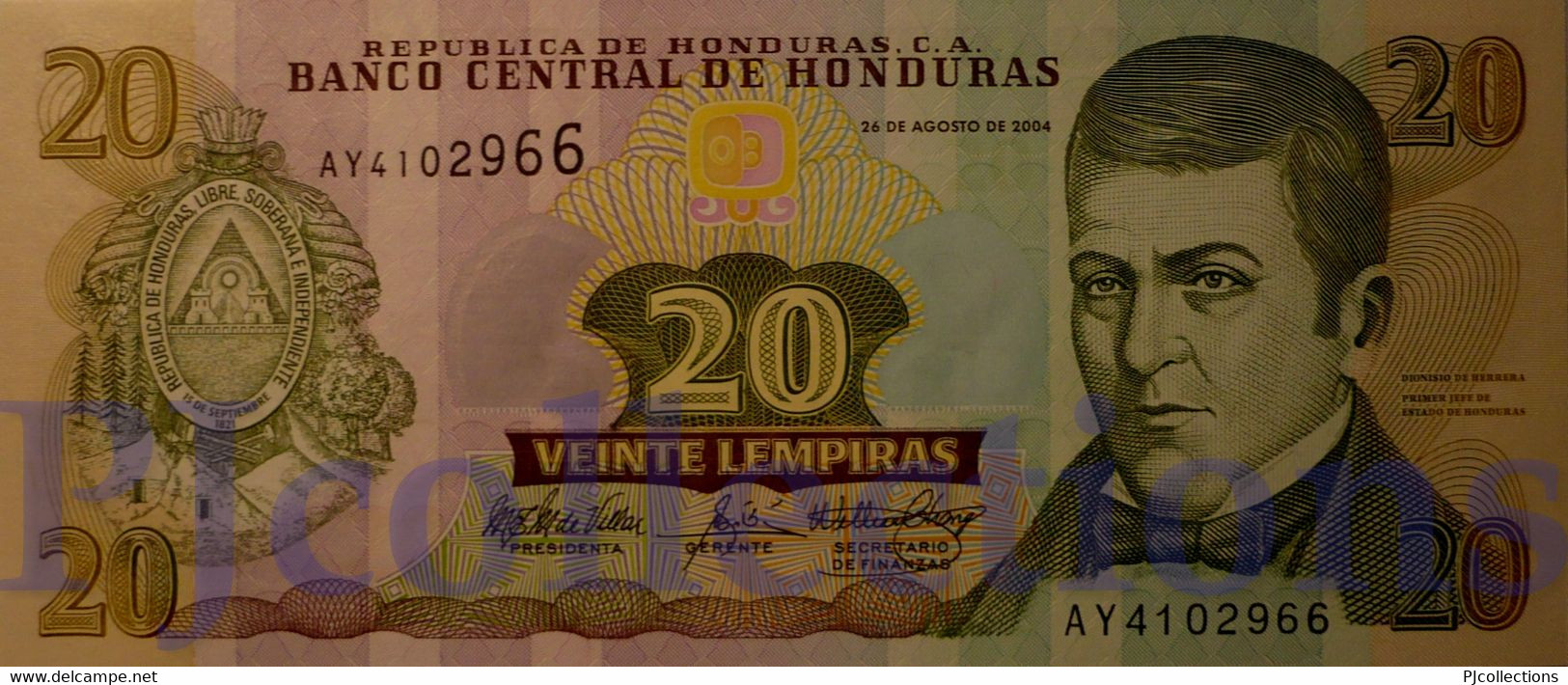 HONDURAS 20 LEMPIRAS 2004 PICK 93a UNC - Honduras