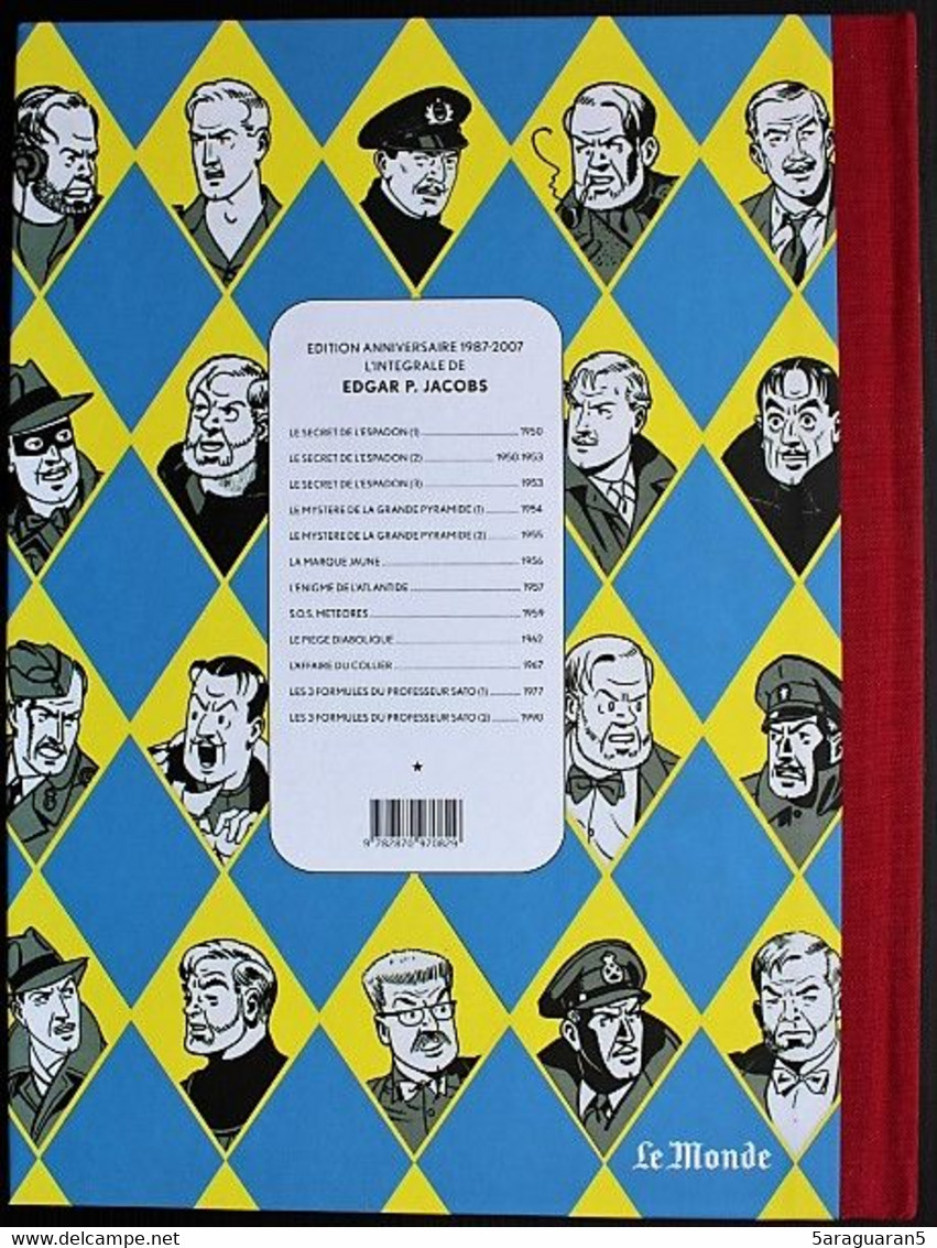 BD BLAKE ET MORTIMER - 8 - S.O.S. METEORES - Edition Le Monde - Dos Toilé - Fac Similé 2007 - Blake & Mortimer