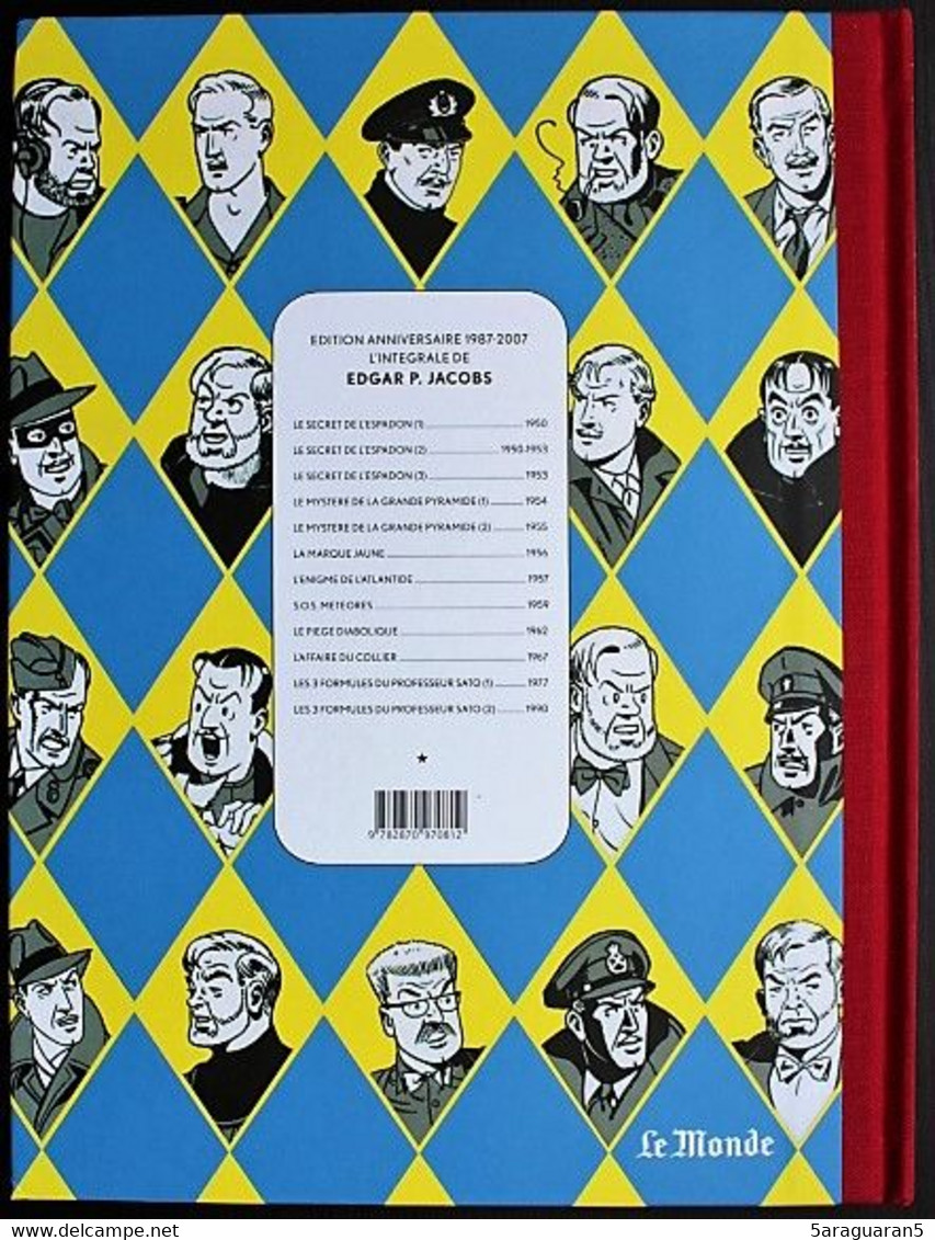 BD BLAKE ET MORTIMER - 7 - L'énigme De L'Atlantide - Edition Le Monde - Dos Toilé - Fac Similé 2007 - Blake Et Mortimer