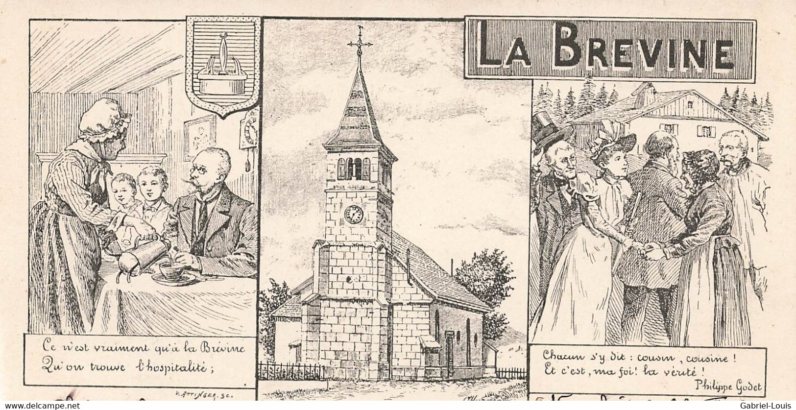 Litho Coupée: La Brévine  1898 - La Brévine