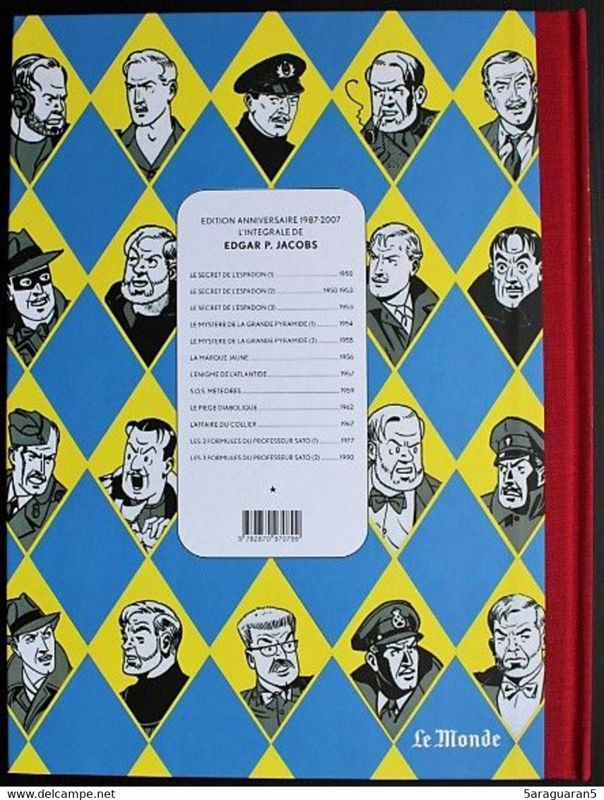 BD BLAKE ET MORTIMER - 5 - Le Mystère De La Grande Pyramide Tome II - Edition Le Monde - Dos Toilé - Fac Similé 2007 - Blake Et Mortimer