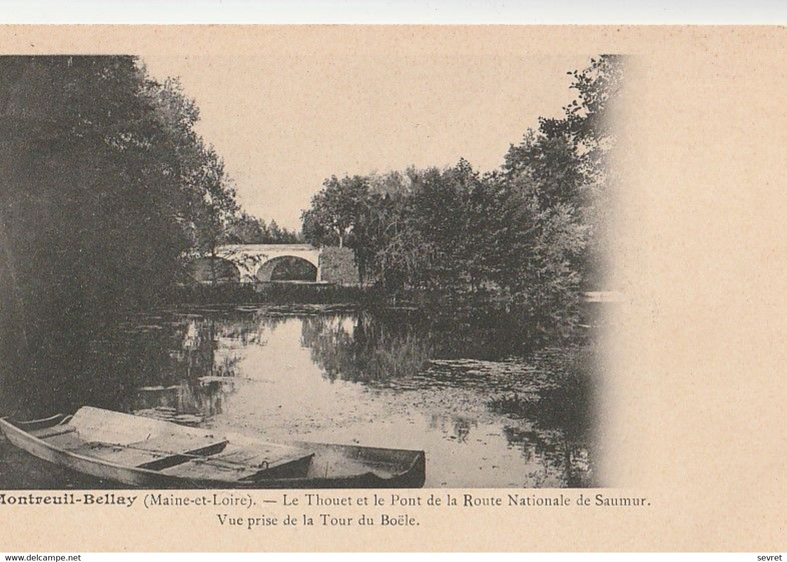 MONTREUIL BELLAY. -  Le Thouet Et Le Pont De La Route Nationale De Saumur. Vue Prise De La Tour Du Boële - Montreuil Bellay