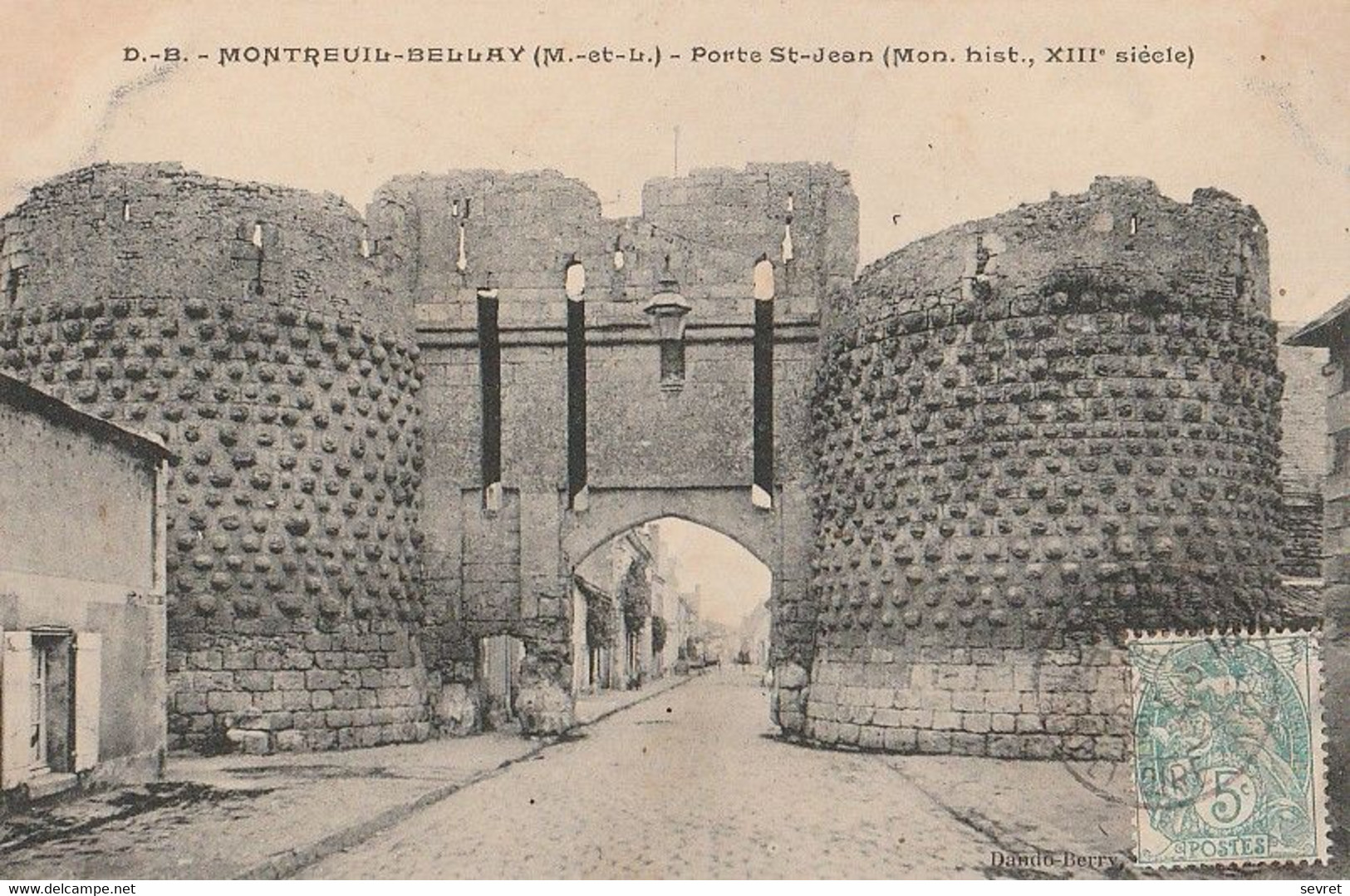 MONTREUIL BELLAY. -  Porte St-Jean (Mon Hist., XIIIè Siècle) - Montreuil Bellay