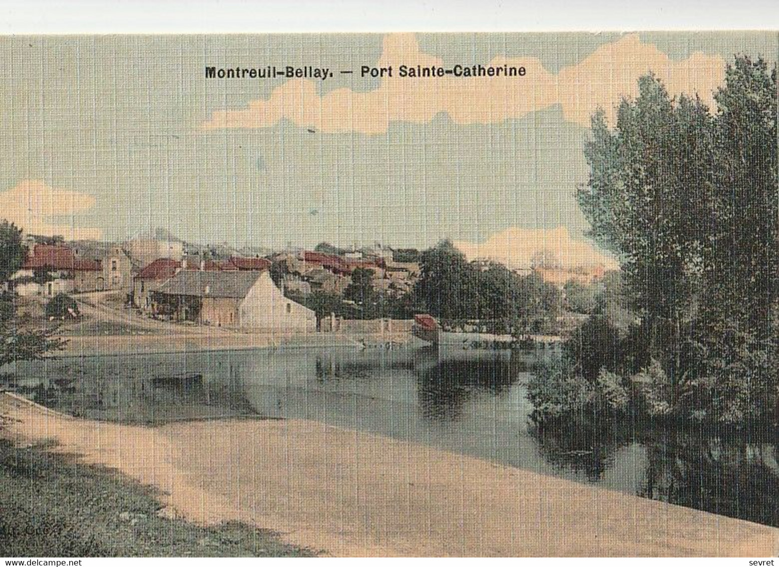 MONTREUIL BELLAY. -  Port Sainte-Catherine. Belle Carte Toilée - Montreuil Bellay