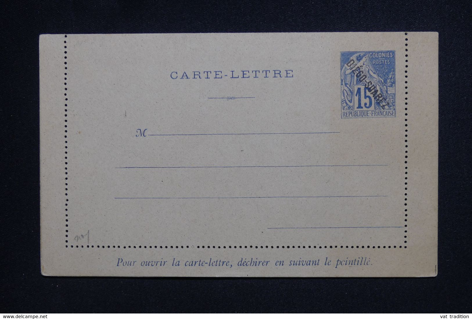 DIEGO SUAREZ - Entier Postal ( Carte Lettre ) Au Type Alphée Dubois Surchargé Non Utilisé - L 129097 - Cartas & Documentos